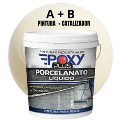 EPOXY - PORCELANATO LIQUIDO PREMIUM - KIT TINETA 14 KILOS - BLANCO PERLA RAL 1013