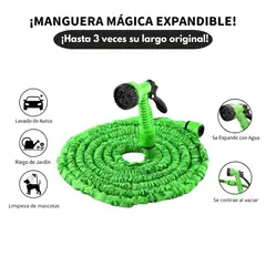 MOVI - Manguera Expandible Retráctil 22,5 m con Rociador 7 Funciones- Ultra Liviana y Resistente
