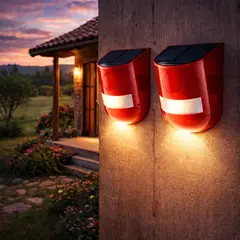 MOVI - Pack 2 Alarmas Solares para Exteriores con Sensor de Movimiento 129D - Resistente a la lluvia