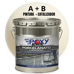 EPOXY - PORCELANATO LIQUIDO PREMIUM - KIT TINETA 19 KILOS - BLANCO PERLA RAL 1013