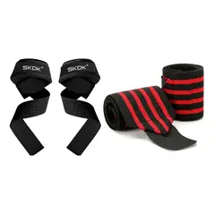 GENERICO - Pack Muñequeras + Straps Para Levantamientos