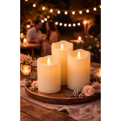 MOVI - Set 3 Velas LED Decorativas con Control Remoto