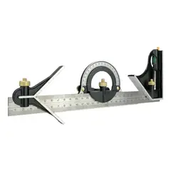 GENERICO - Escuadra Combinada Carpintera Con Nivel Ángulos Flovi