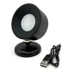 DRL - Foco Led Magnético Touch Recargable 4w 140lm Fría-cálida Usb Negro