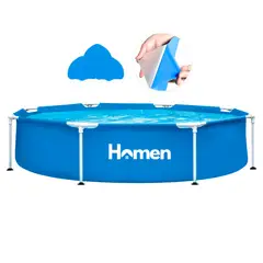 HOMEN - Piscina Estructural Redonda 3,66m + Parches 8.000 Litros + Parches