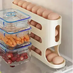 GENERICO - Organizador Huevos Deslizante Para Refrigerador 4 Niveles 30 huevos