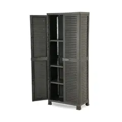 RAM - Armario Closet Plástico Grande Multiuso Negro 68x39x171,5cm