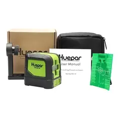 GENERICO - Nivel laser Huepar, 2 Líneas verdes en cruz, Autonivelante. 25 metros. Huepar 9011g