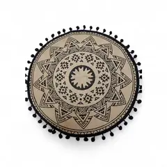 GENERICO - INDIVIDUALES DE MESA CON DECORACION DE POMPONES