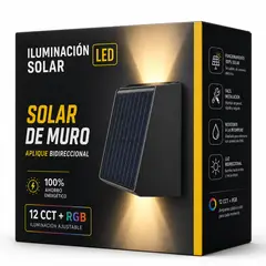 OEM - Luminaria Solar de Muro Aplique CCT Bidireccional Exterior