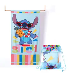 MASHINI - TOALLA DE PLAYA ALGODON CON BOLSO STITCH MULTICOLOR