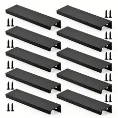 GENERICO - 10 Tiradores Decorativos Para Muebles Negros De 15 Cm