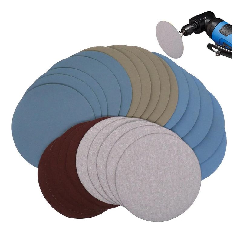 15 Lijas Pulir Con Velcro 125mm 1000 2000 3000 4000 5000