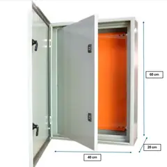 GENERICO - GABINETE METALICO IP65 DOBLE PUERTA 60x40x20cm