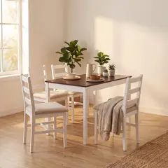 ELEMENT DESIGN - Juego de Comedor 4 Sillas Mesa Rectangular Moderno 108x73x56cm