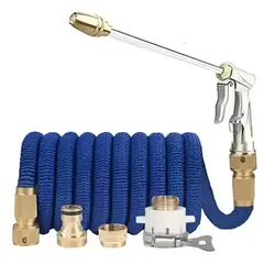 GENERICO - Manguera Extensible Jardín 6 Modos De Pulverización 30m Azul