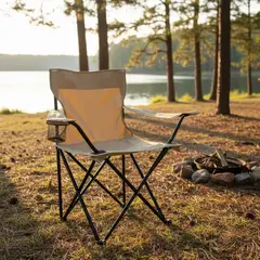 ROHE - Silla Plegable camping Con Porta Vasos y Con Bolso