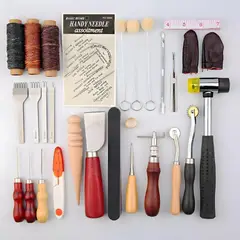 CEGRU - Kit 35 Piezas Herramientas Cuero Piel Artesania Profesiona