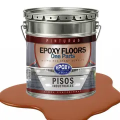 EPOXY - PINTURA PISOS ALTO TRAFICO - FLOORS - TINETA 18K ROJO LADRILLO