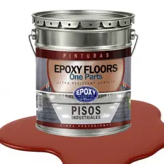 EPOXY - PINTURA PISOS ALTO TRAFICO - FLOORS - TINETA 18K ROJO ÓXIDO