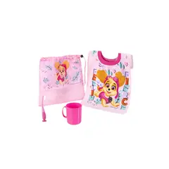 GENERICO - Kit 4 Pzas Párvulo Toalla Vaso Cepillo Y Bolsa Para Niños Rosa