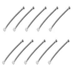 TAUMM - Pack 10 Flexibles Agua Wc Media X 15 16 X 35cm Acero Inox