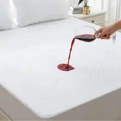 SIMPEL HOME - Cubrecolchon Impermeable Bambú Soft Simpel Queen Blanco