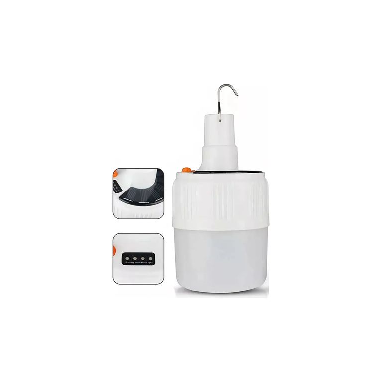 Ampolleta Solar Recargable Camping Usb Emergencia Exterior Blanco
