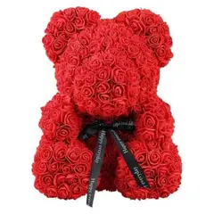 MOVI - OSO PETALOS DE ROSA SAN VALENTIN ROJO