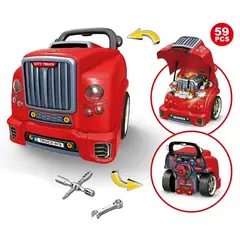 GENERICO - Camion Taller Mecanico Chico Rojo