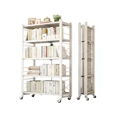 LUBABYCAS - Estante Metálico Librero Plegable 5 Niveles 100cm Wall