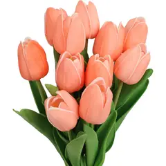 ANENG - Ramos De 20 Tulipanes Artificiales Flor Decoración Champán