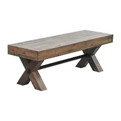 MSA MUEBLES SANTA ANA - Banca Timber 130 cm Estilo Rústico Moderno