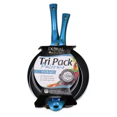 DORAL - Set De 3 Sartenes Antiadherentes Palermo color Azul