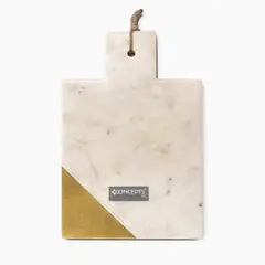 RIDE CONCEPTS - Tabla de Picar y Servir Marmol con Cobre Premiun 23x18cm