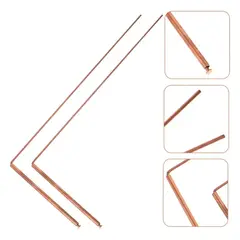 CEGRU - Set De 2 Profesional Varillas De Radiestesia En L - Metal