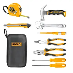 INGCO - Set Herramientas Manuales De 9 Pzas Con Bolsa De Lona
