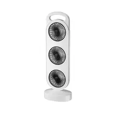 GENERICO - Ventilador Portátil Triple Turbo 3 en 1 Recargable USB-C Escritorio