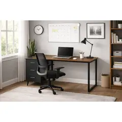 SPACE HOME - Escritorio Moderno Industrial con Cajones y Estructura Metal