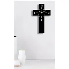 GENERICO - Reloj de Pared en Forma de Cruz Diseño Minimalista