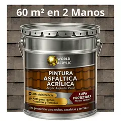 WORLD ACRYLIC - PINTURA - SELLO - IMPERMEABIZANTE - TEJAS ASFALTICA - TINETA 4G GRIS PIDERA