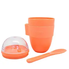 KEEP - Vaso Snack 450 ml Doble Compartimento Naranjo - SC