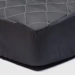 KEYHOME - Cubrecolchón Negro Super King