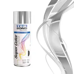 TEKBOND - Pintura Spray Acrílica Super Color Cromo Metálico 350 ml Uso General