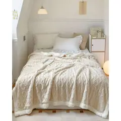 GENERICO - FRAZADA TRENZADA CON CHIPORRO 230X200 cm 03