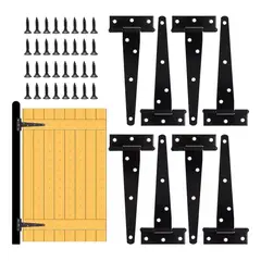 GENERICO - 10pcs Bisagras Alcayata Para Portón En T 8 Pulgadas Antióxid.