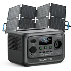 BLUETTI - Generador Solar Portátil 600w288Wh con Panel Solar 60 W LiFePO4 Batería para Acampar, Pesca, y Cortes de Luz