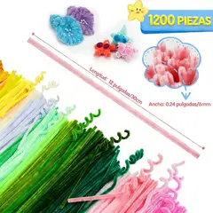 MOONCORE - 1200 Limpiapipas De Colores Para Manualidades Infantiles