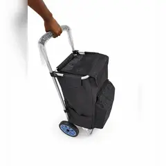 GENERICO - Carrito de Feria Negro Reforzado Multiuso - Plegable con Bolsa de 57cm