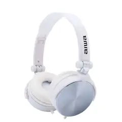 AIWA - AUDIFONOS AlAMBRICOS AWX107B 1,2 MTS ESTEREO BLANCO